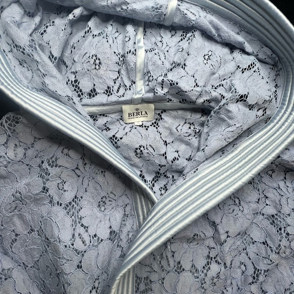 Women's Lace Jacket - Light Blue - Picture 1 of 6